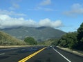 Empty scenic long straight desert road with yellow marking lines. ÃÂ ÃÂ ÃâÃÂ ÃâÃâÃÂÃÂ¡alifornia